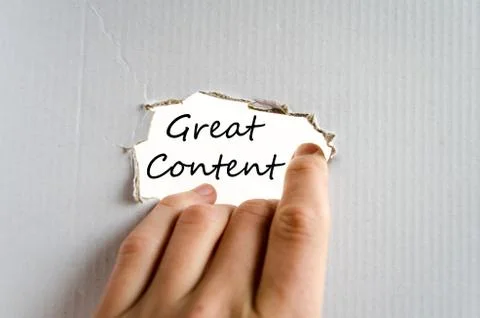 Great content text concept Stock Photos