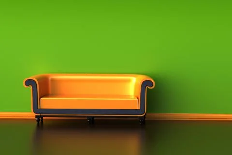 Great Contrast Interior Stock Illustration