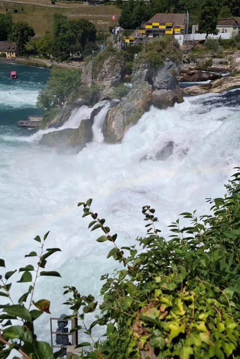 Great cooling in Rhein Fall Video stock 339244785
