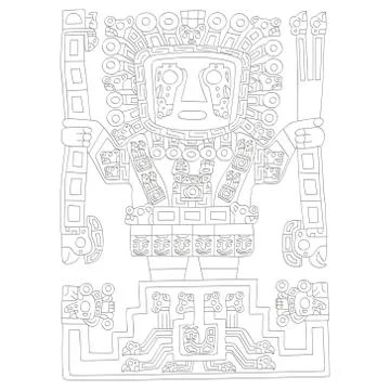 Great creator god in inca mythology Stock Illustration