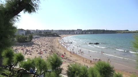 Great crowded beach Stock Footage 54081891