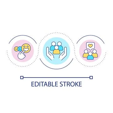 Great customer service loop concept icon Stock Illustration