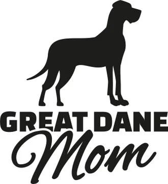 Great dane Mom Stock Illustration