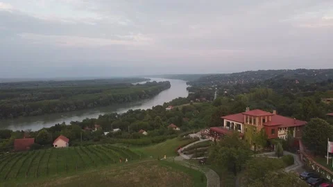 The great Danube shot with drone Stock Footage 142013034
