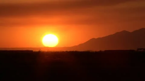 Great Desert Sunset Stock Footage 10897830