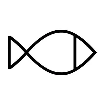 Great design of the contour of fish Stock Illustration