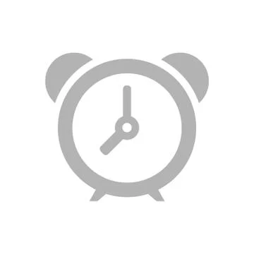 Great design of the gray alarm clock Stock Illustration