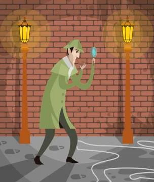 Great detective Stock Illustration