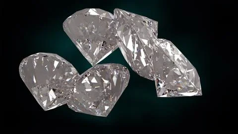 Great diamonds 3d rendering Stock Illustration