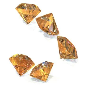 Great diamonds 3d rendering Ilustração Stock