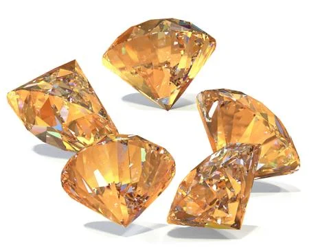 Great diamonds 3d rendering Stock Illustration