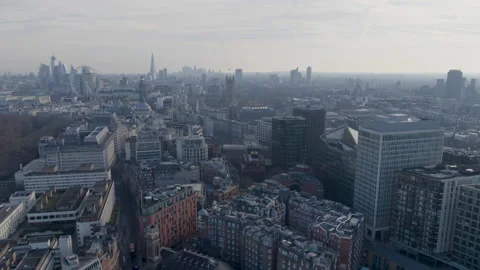 Great Drone Recording of Buckingham Greenduring winter, 4K Stock Footage 175214731
