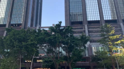 Great Eagle Centre and Fountain in Wan Chai, Hong Kong Stock Footage 342623288