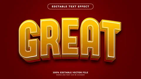 Great Editable text effect with a sale and offer text style Stock Illustration
