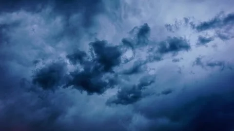 Great effects background for dark stormy clouds before rain time lapse 4K Stock Footage 132362936