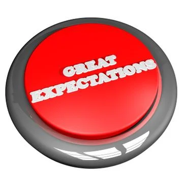Great Expectations button Stock Illustration