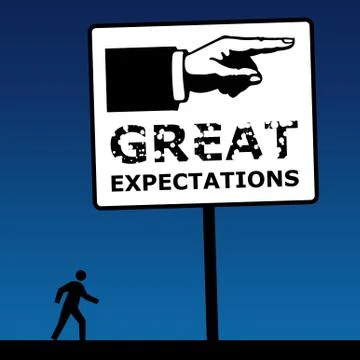 Great expectations Stock-Illustration