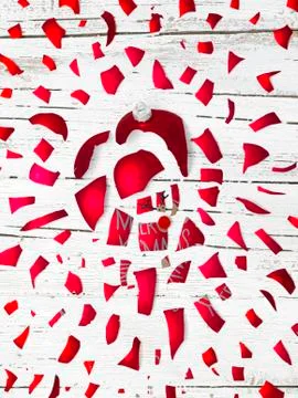 Great exploding red bauble with rudolph the red nosed reindeer on it  Foto stock