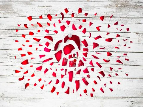 Great exploding red bauble with rudolph the red nosed reindeer on it  Stock Photos