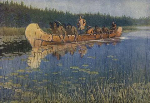 The Great Explorers.  Radisson.  Pierre-Esprit Radisson.  After a work by Americ Stock Illustration