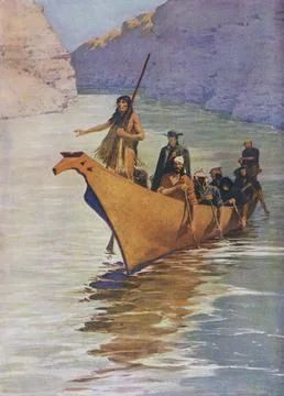 The Great Explorers.   Sir Alexander Mackenzie.  Scottish explorer.  After a wor Stock Illustration