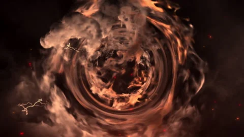 Great Explosion Fire Burning For Opening Scene explosive flame and smoke 4Ks Stock Footage 273656302