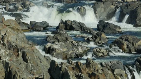 Great Falls of Potomac waterfall 스톡 동영상 83044355