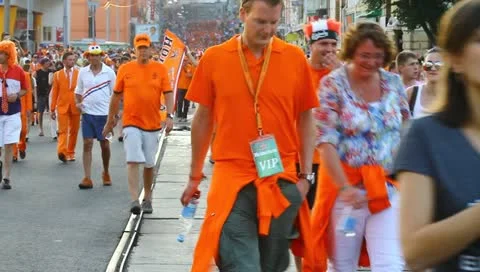 Great fan procession Video stock 11173969