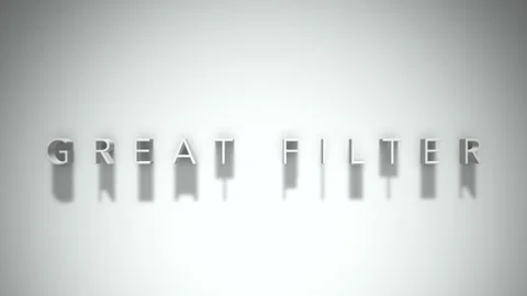 Great filter 3D title animation with shadows on a white background Video stock 297906047