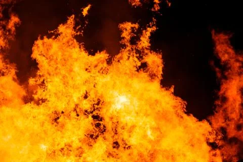 Great fire flame background Stock Photos