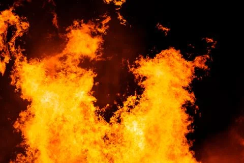 Great fire flame background Stock Photos