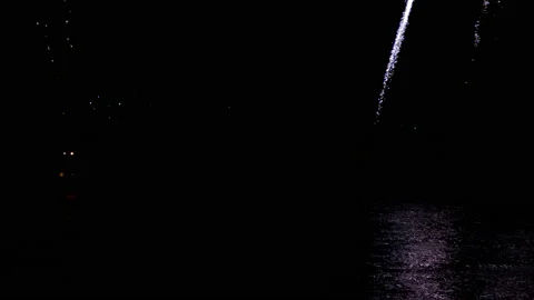 A great fireworks against black background Stock Footage 143687670