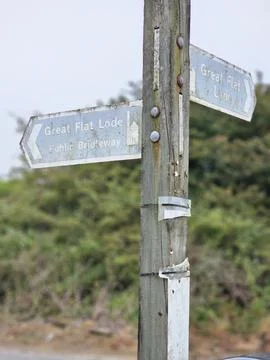 Great flat lode mining trail signs 写真素材