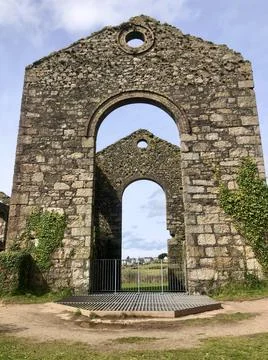 Great Flat Lode Tin Mine Ruins Redruth Cornwall Foto stock