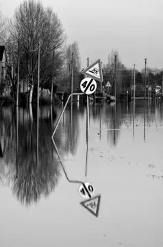 Great flood in Modena Italy Stock Photos