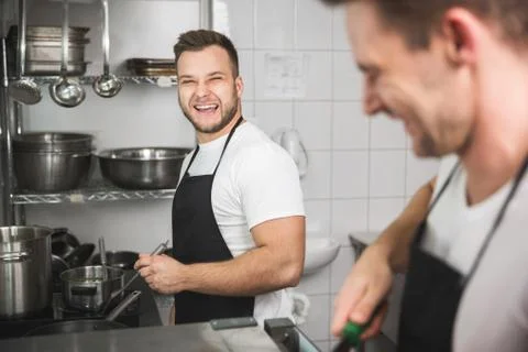 Great fun of working together Foto stock