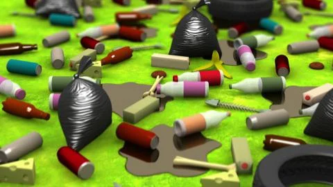 The Great Garbage Dump, 3d illustration Stock Illustration