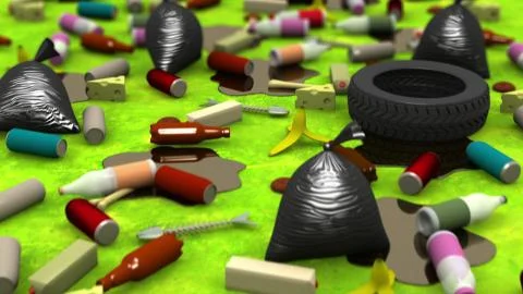 The Great Garbage Dump, 3d illustration Stock-Illustration