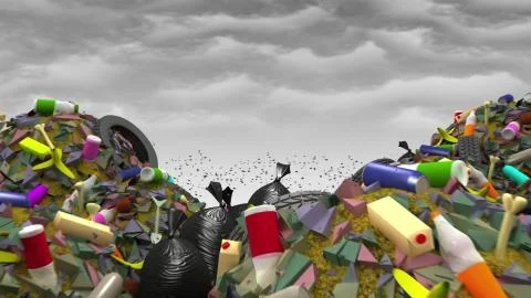 The Great Garbage Dump, 3d illustration Stock-Illustration