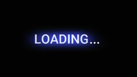 Great Glowing Loading Message Screen. Stock Footage 307643215