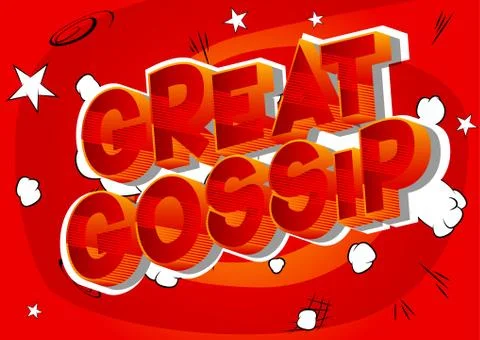 Great Gossip - Vector illustrated comic book style phrase on abstract backgro Stock-Illustration