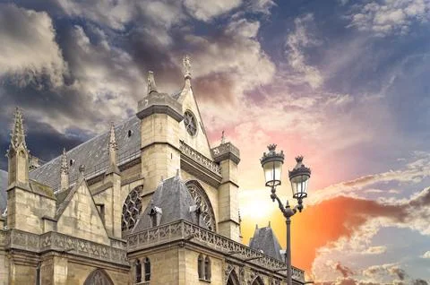 Great gothic church of Saint Germain lAuxerrois, Paris, France 写真素材