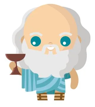Great greek philosopher Stock Illustration