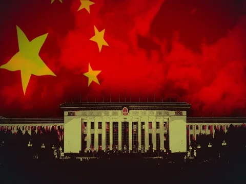 Great Hall of the people, Beijing Stock Footage