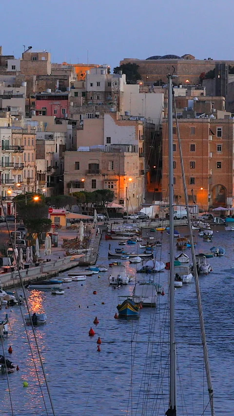 Great Harbor in the Malta Stock Footage 293155902