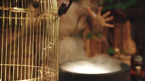 Great healer creates magic potion to heal all ailments, unholy witch Stock Footage 112743331