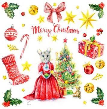 Great holiday set. Stock Illustration