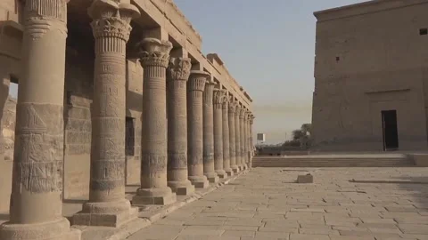 Great Hypostyle Hall and clouds at the Temples of Karnak Stock-Footage 145027558