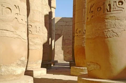 Great hypostyle hall at the temples of karnak (ancient thebes). luxor, egypt Stock Photos