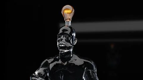 Great idea. answer, human thinking and looking for answer, Confused Character Illustrazione stock